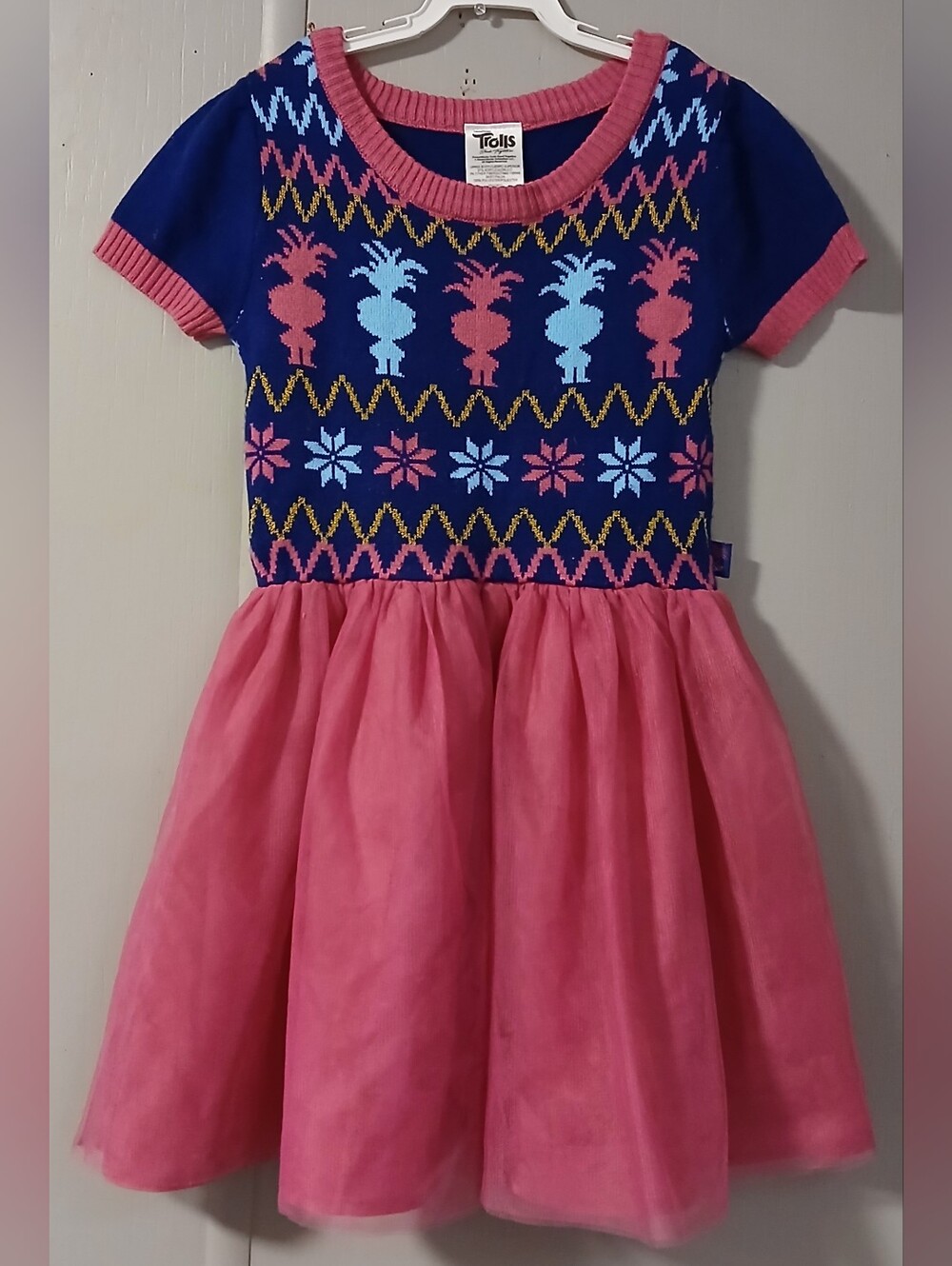 Trolls Girls Size 6 Sweater Dress